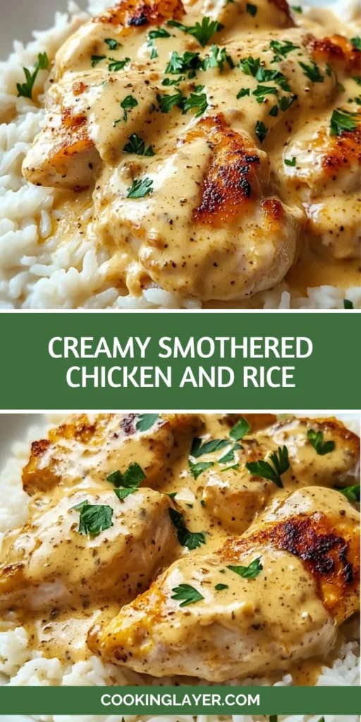 Creamy Smothered Chicken and Rice