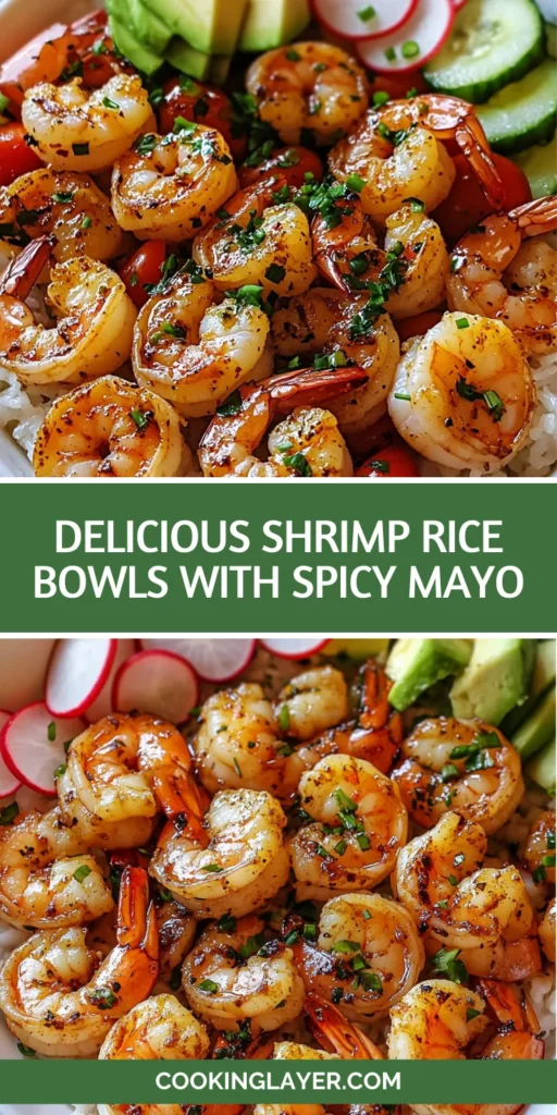 Delicious Shrimp Rice Bowls with Spicy Mayo
