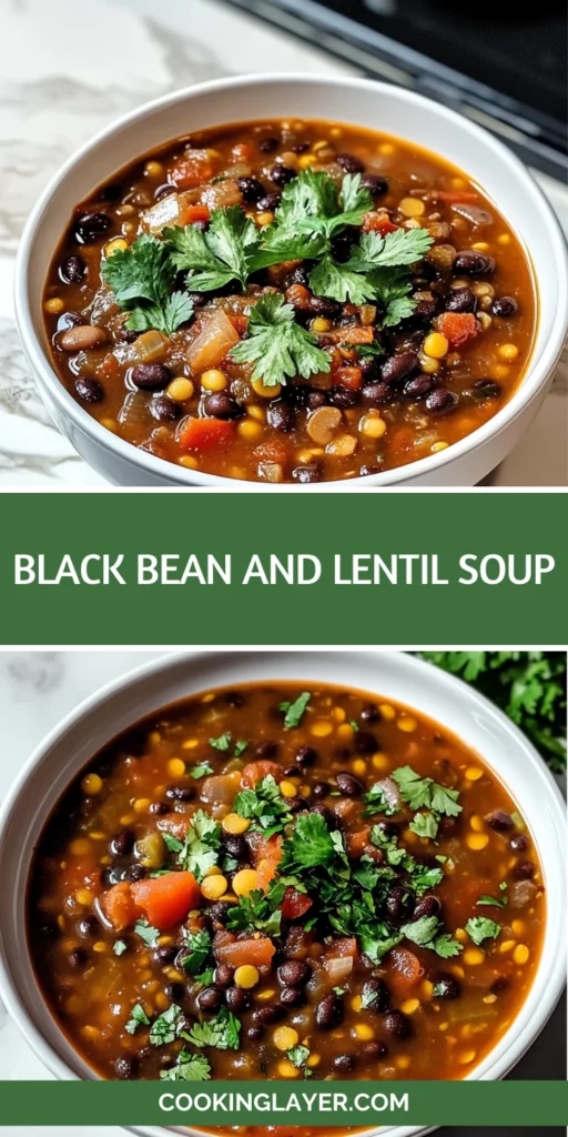 Black Bean and Lentil Soup
