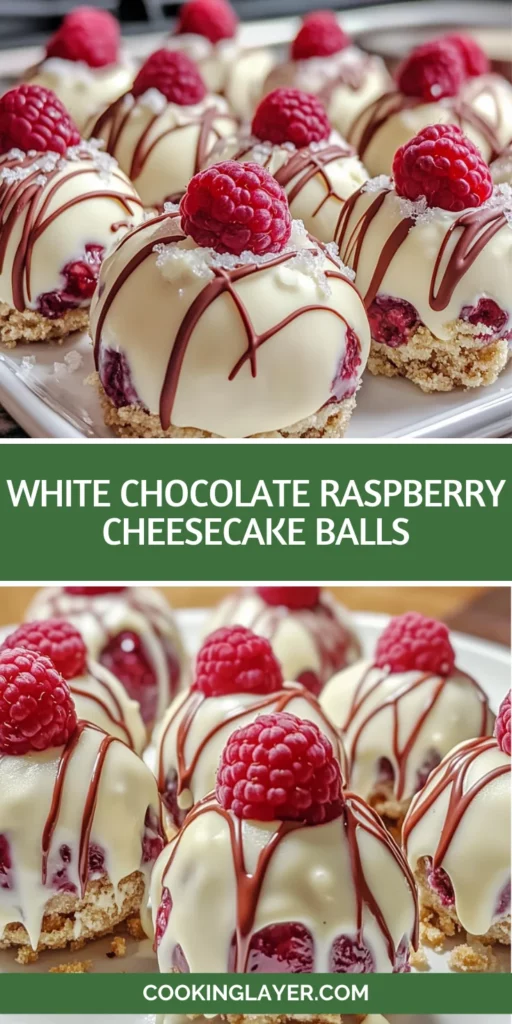 White Chocolate Raspberry Cheesecake Balls