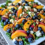 Blueberry Peach Feta Salad