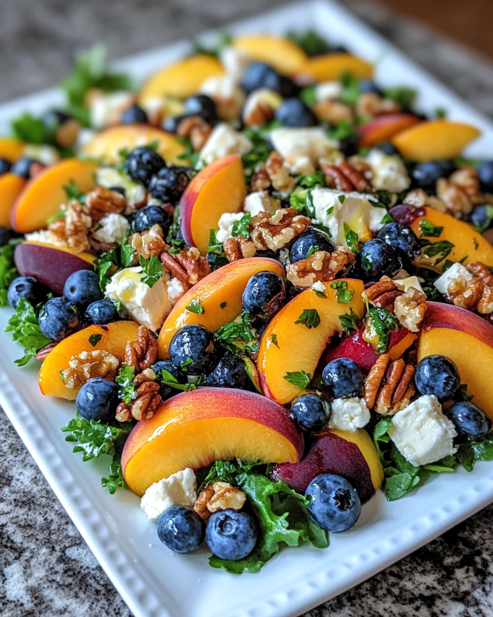 Blueberry Peach Feta Salad: A Refreshing Delight Awaits!