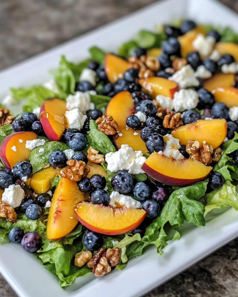 Blueberry Peach Feta Salad: A Refreshing Delight Awaits!