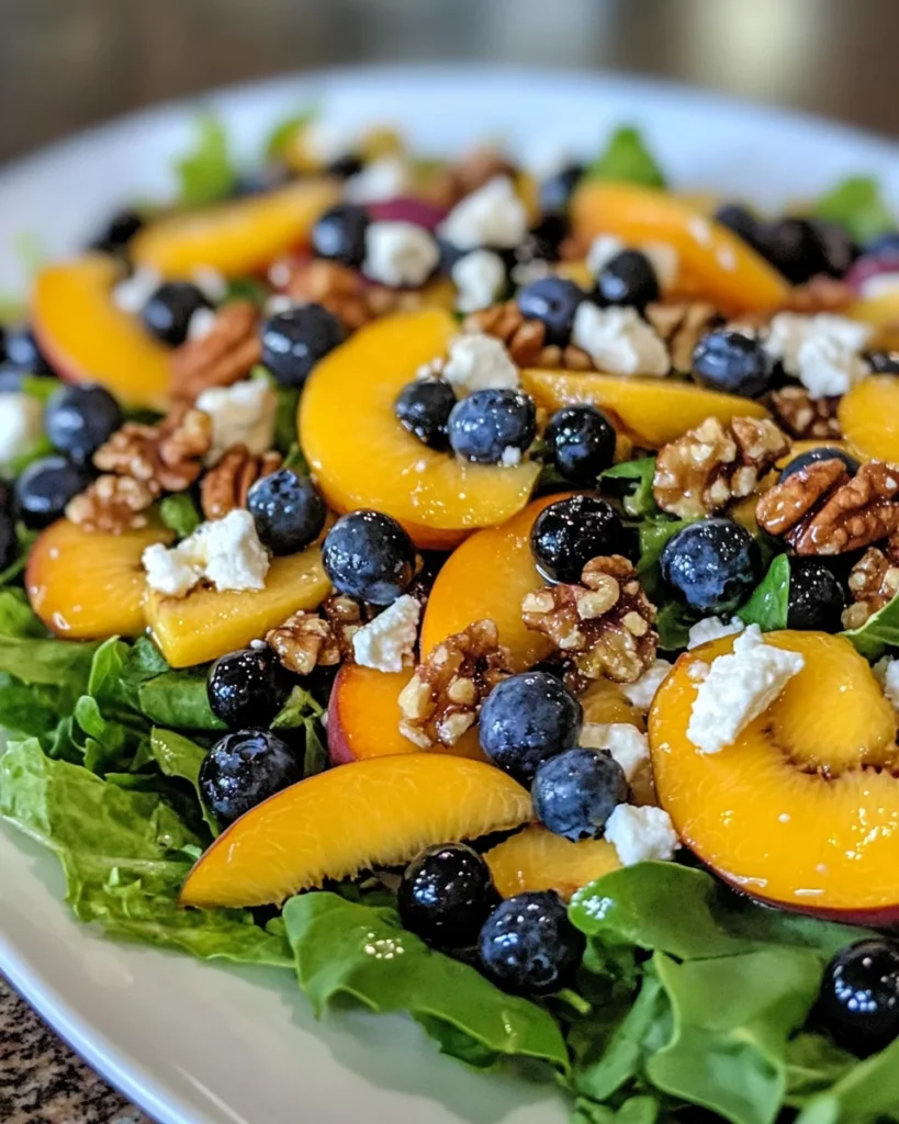 Blueberry Peach Feta Salad