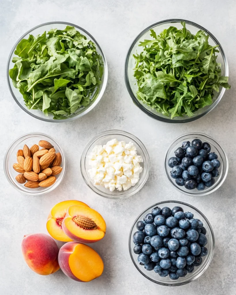 Blueberry Peach Feta Salad