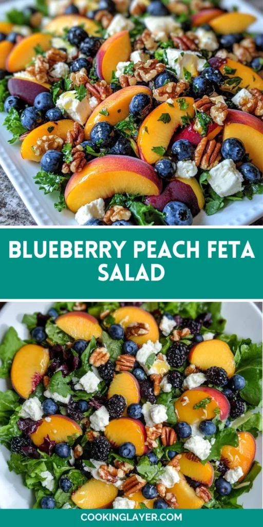 Blueberry Peach Feta Salad