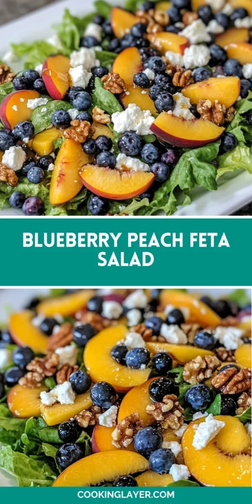 Blueberry Peach Feta Salad