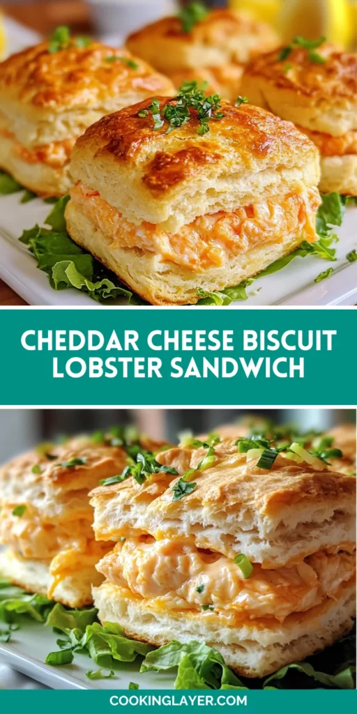 Cheddar Cheese Biscuit Lobster Sandwich