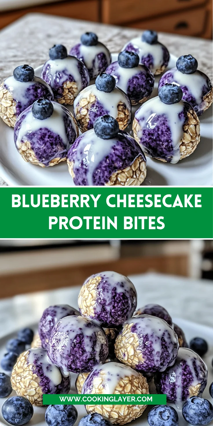 Blueberry Cheesecake Protein Bites