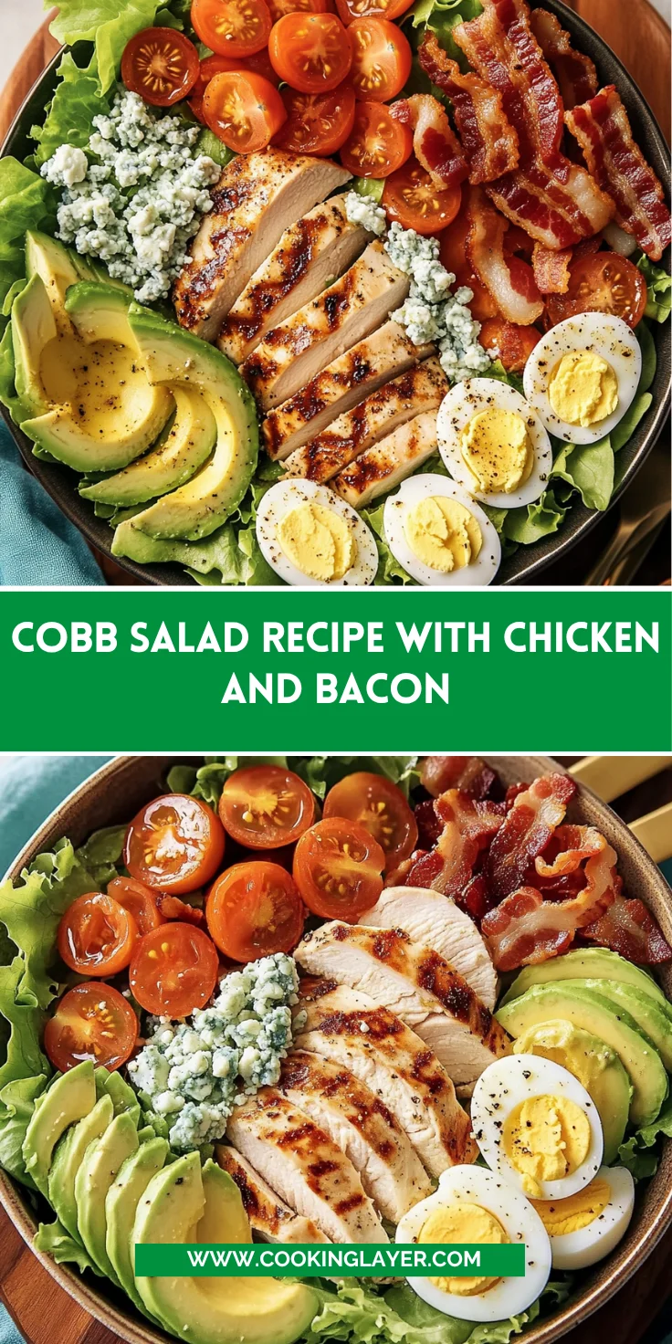 Cobb Salad Recipe with Chicken and Bacon