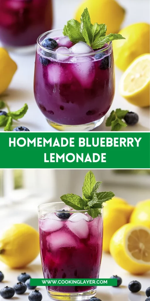 Homemade Blueberry Lemonade