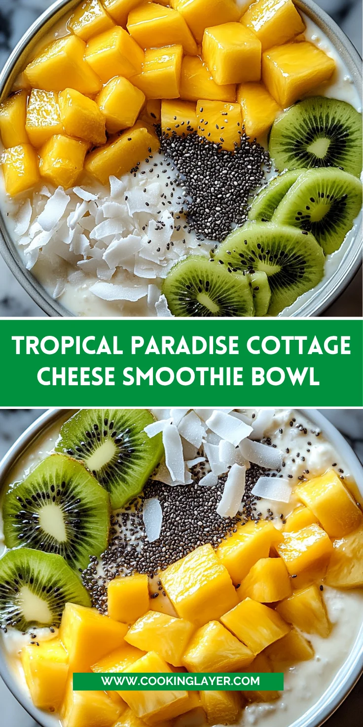 Tropical Paradise Cottage Cheese Smoothie Bowl