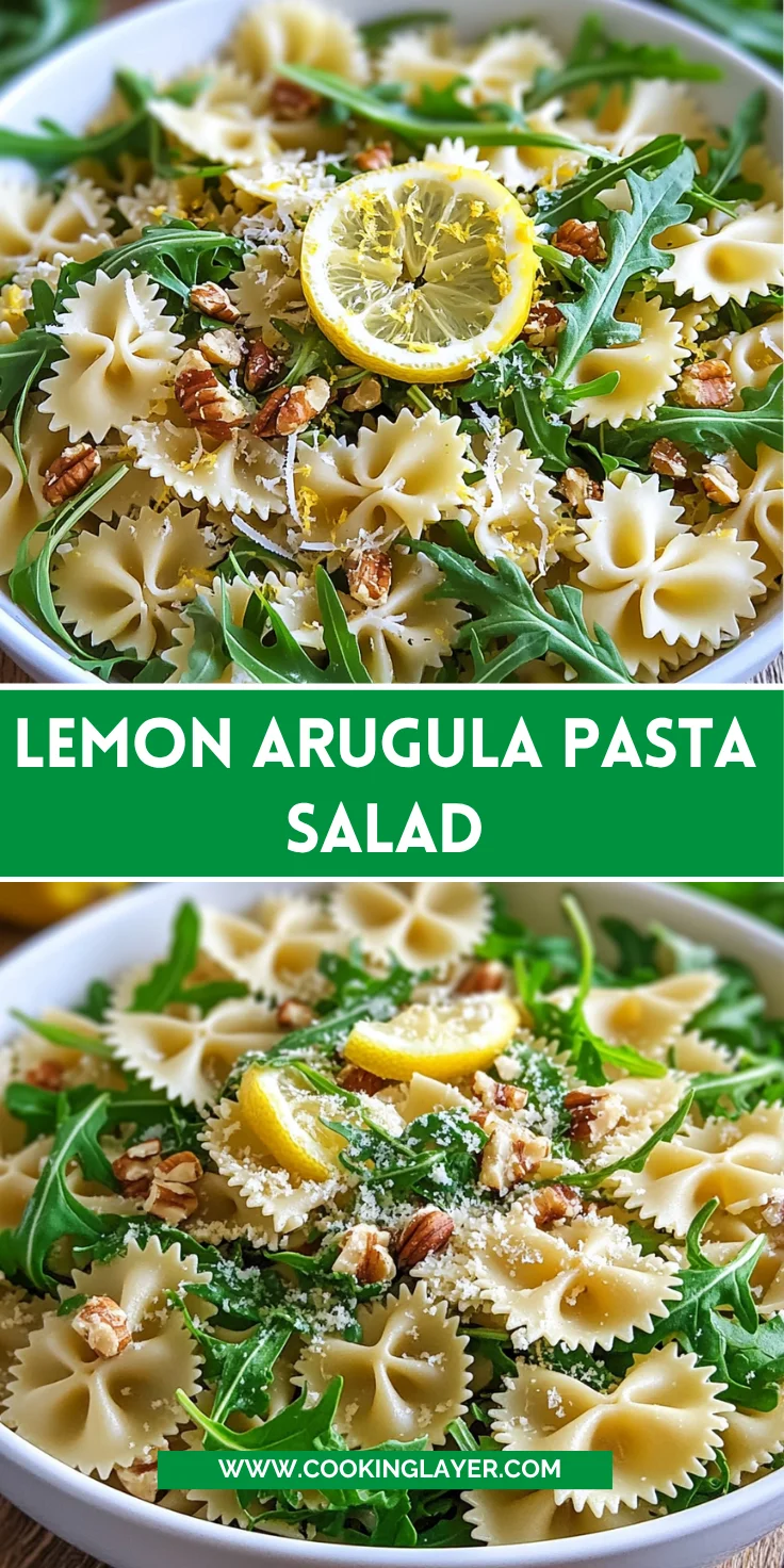 Lemon Arugula Pasta Salad