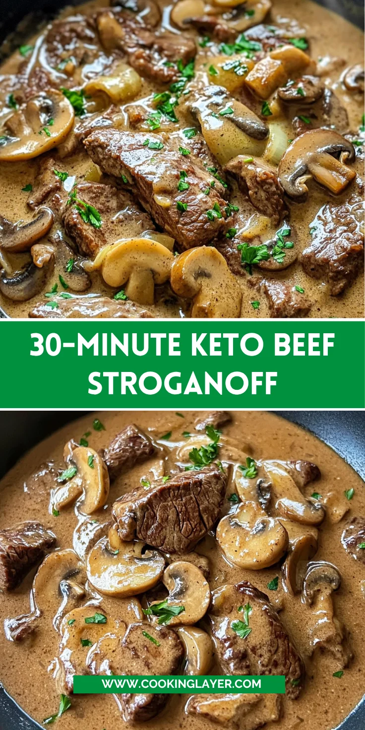30-Minute Keto Beef Stroganoff