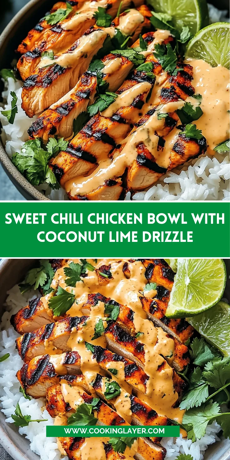 Sweet Chili Chicken Bowl with Coconut Lime Drizzle