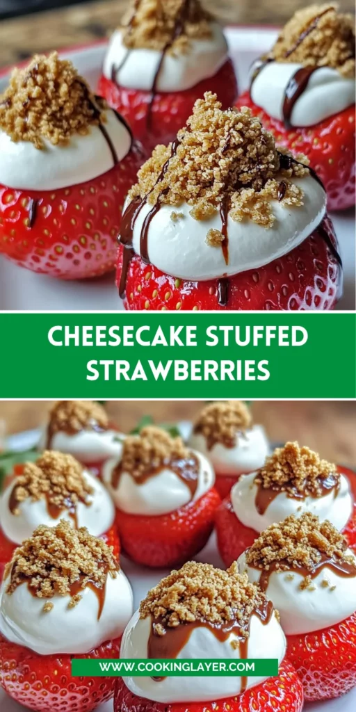 Cheesecake Stuffed Strawberries
