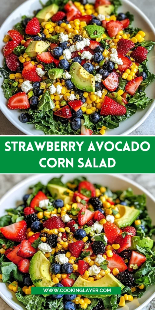 Strawberry Avocado Corn Salad is Refreshingly Delicious!