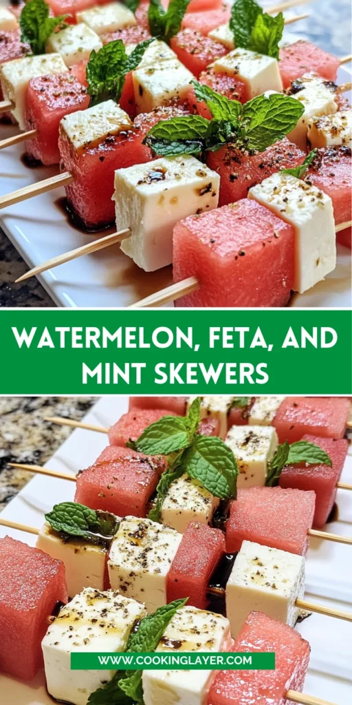 Watermelon, Feta, and Mint Skewers: A Refreshing Delight!