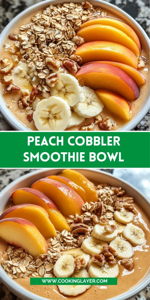 Peach Cobbler Smoothie Bowl