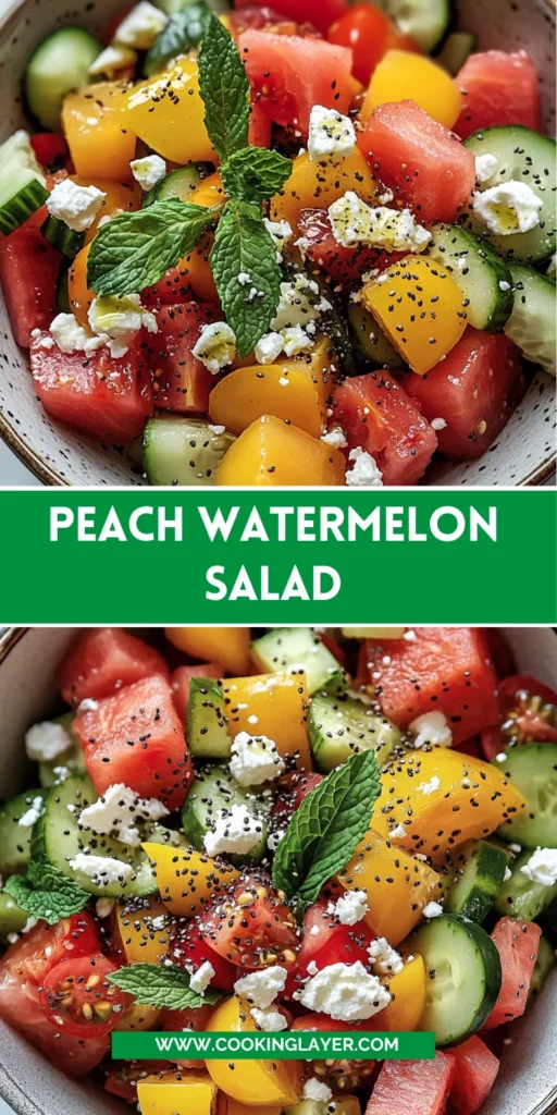 Peach Watermelon Salad