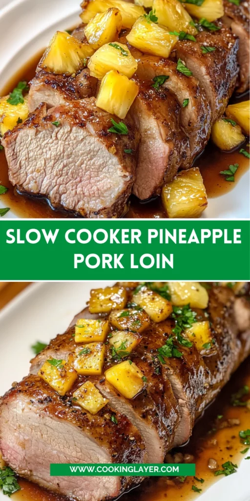 Slow Cooker Pineapple Pork Loin