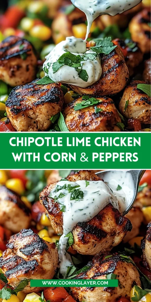 Chipotle Lime Chicken with Corn & Peppers
