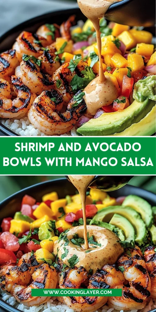 Shrimp and Avocado Bowls with Mango Salsa