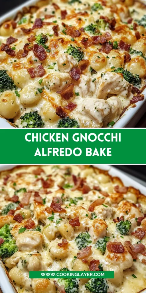 Chicken Gnocchi Alfredo Bake