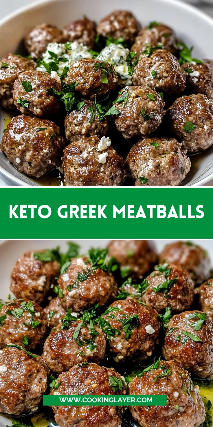 Keto Greek meatballs