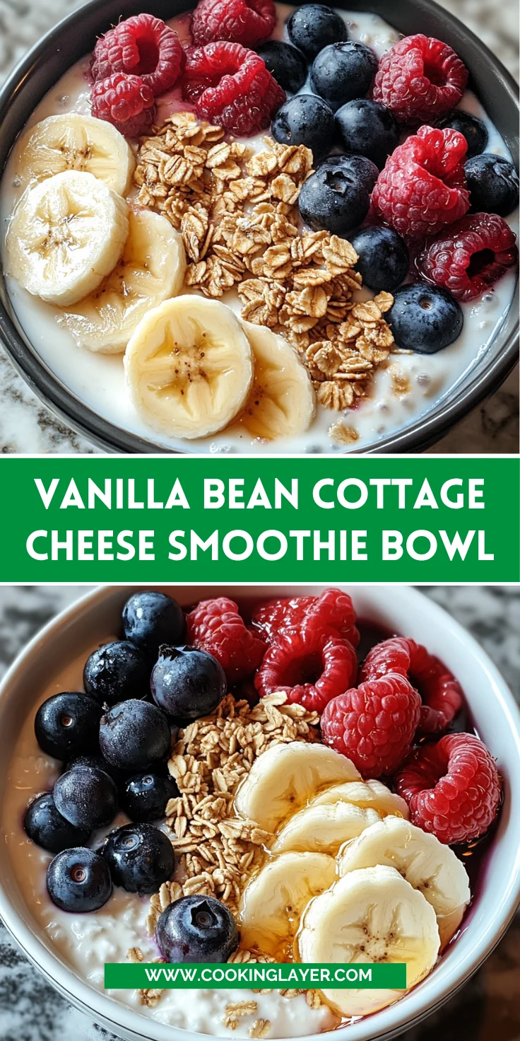 Vanilla Bean Cottage Cheese Smoothie Bowl: Healthy & Delicious!
