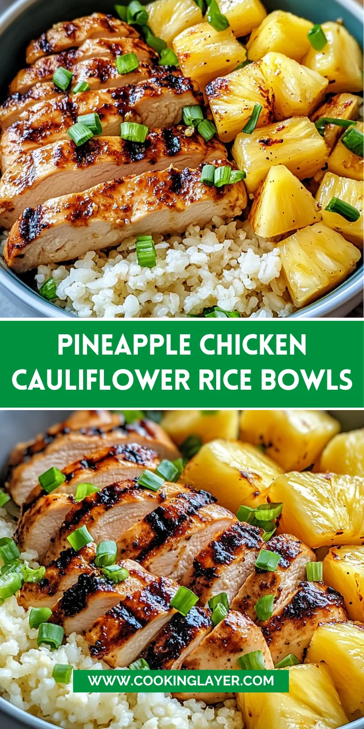 Pineapple Chicken Cauliflower Rice Bowls for a Tasty Meal!