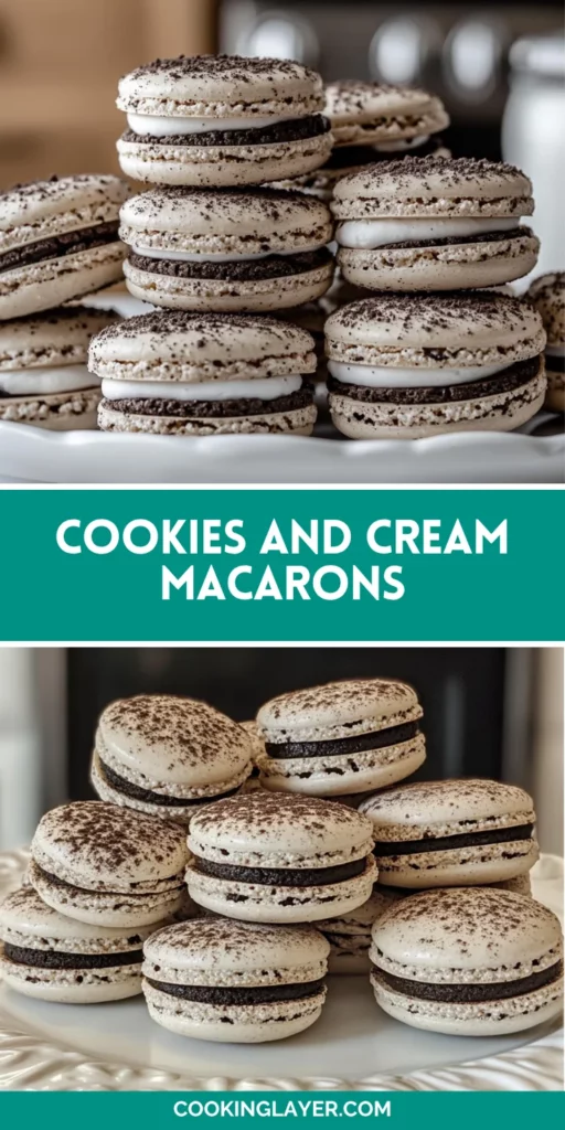 Cookies and Cream Macarons