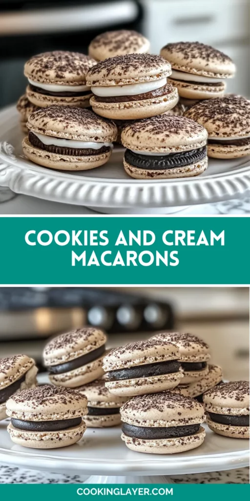 Cookies and Cream Macarons