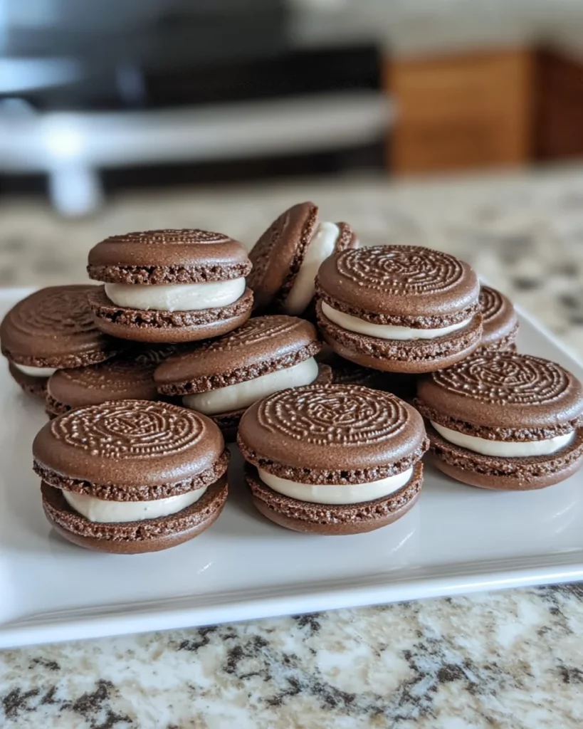 Crispy Chewy and Creamy Oreo Macarons
