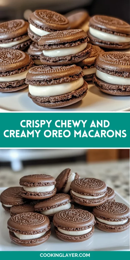 Crispy Chewy and Creamy Oreo Macarons