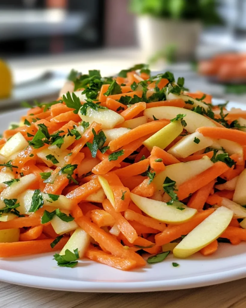 Crunchy Apple & Carrot Salad with Creamy Citrus Dressing