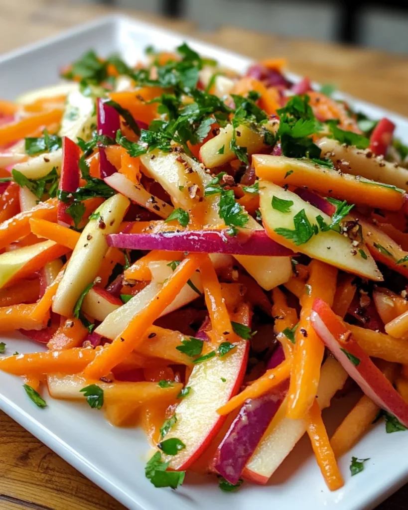Crunchy Apple & Carrot Salad with Creamy Citrus Dressing