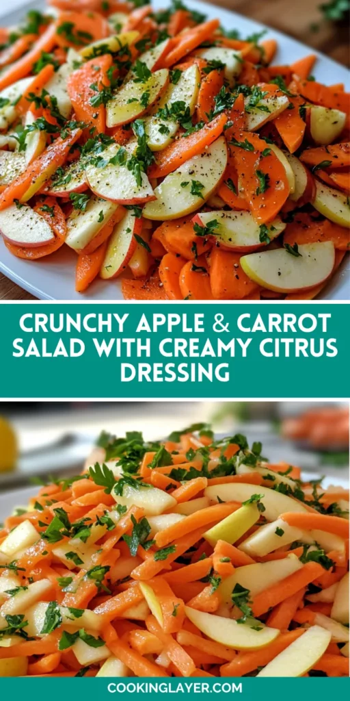 Crunchy Apple & Carrot Salad with Creamy Citrus Dressing