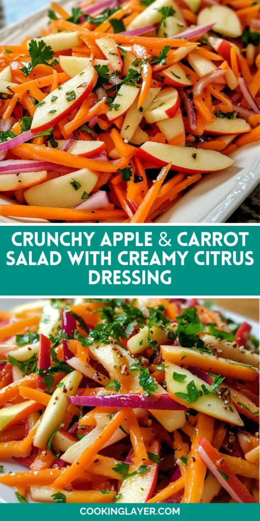 Crunchy Apple & Carrot Salad with Creamy Citrus Dressing
