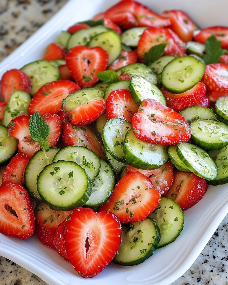 Cucumber Strawberry Salad: A Refreshing 6-Ingredient Delight