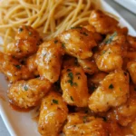 Garlic Butter Chicken Bites with Savory Creamy Parmesan Pasta
