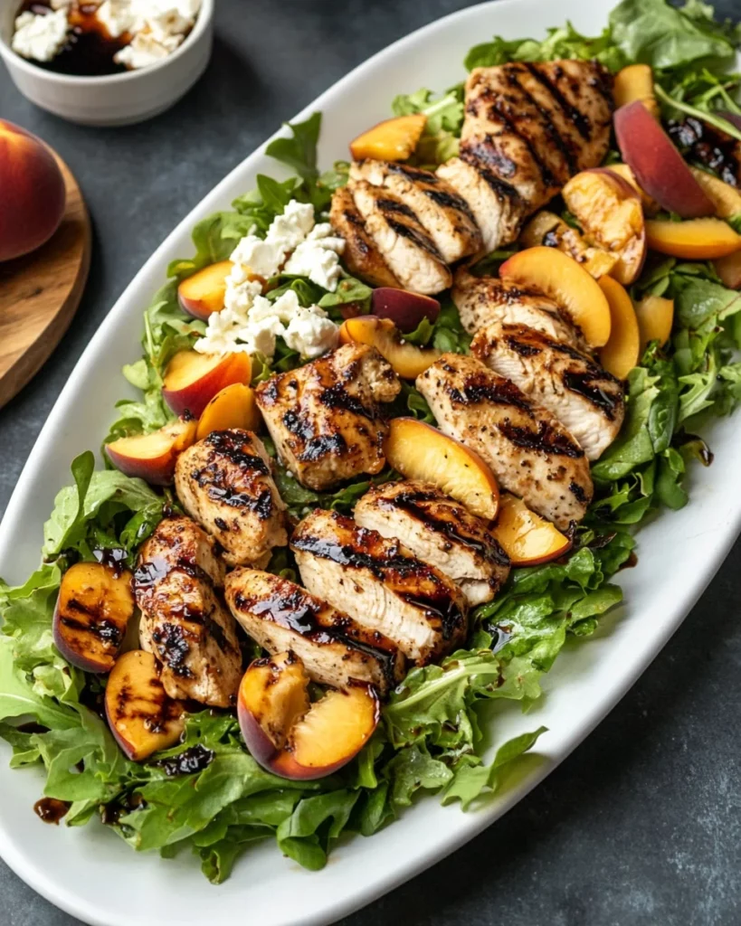 Grilled Chicken and Peach Salad