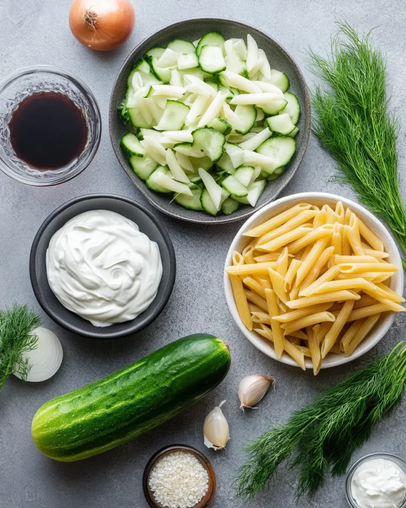 Healthy Cucumber Pasta Salad