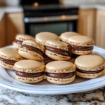 Nutella Drizzle Macarons