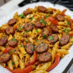 One Pot Creamy Cajun Sausage Pasta