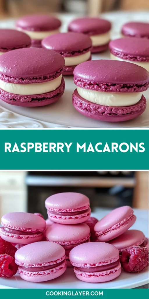 Raspberry Macarons