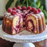 Rhubarb Raspberry Marble Cake
