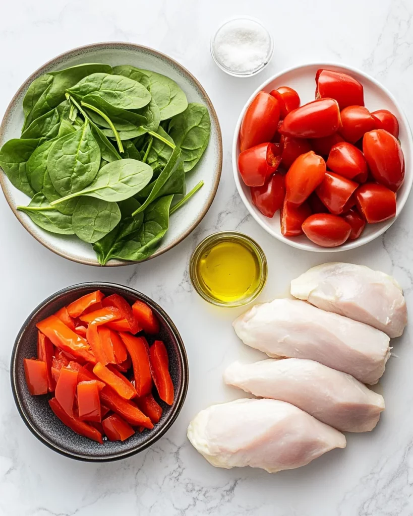 Savory Stuffed Chicken with Roasted Red Peppers, Spinach, and Mozzarella