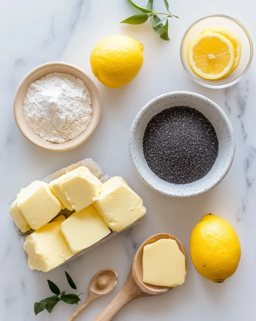 baked Glazed Lemon Poppy Seed Bars