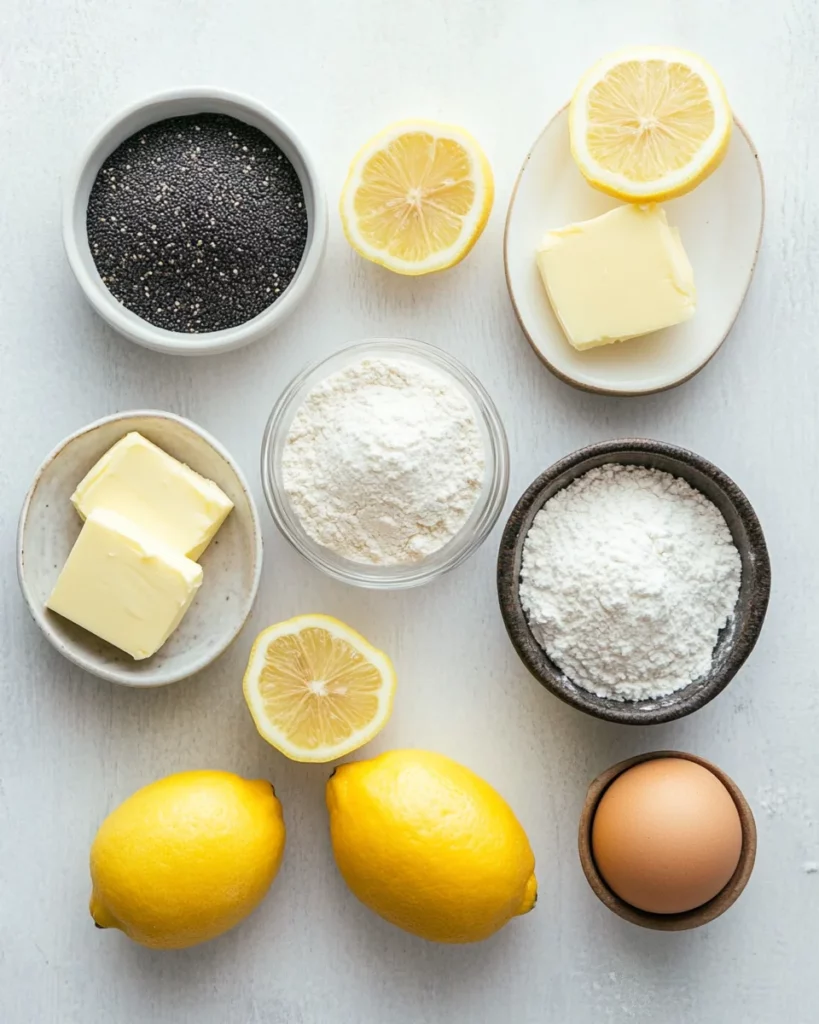 baked Glazed Lemon Poppy Seed Bars
